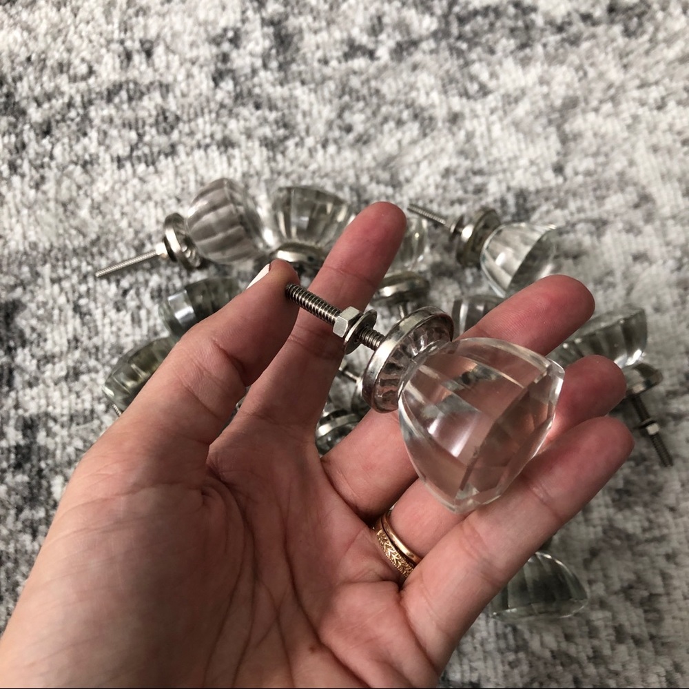 Clear Plastic Crystal Drawer Pulls